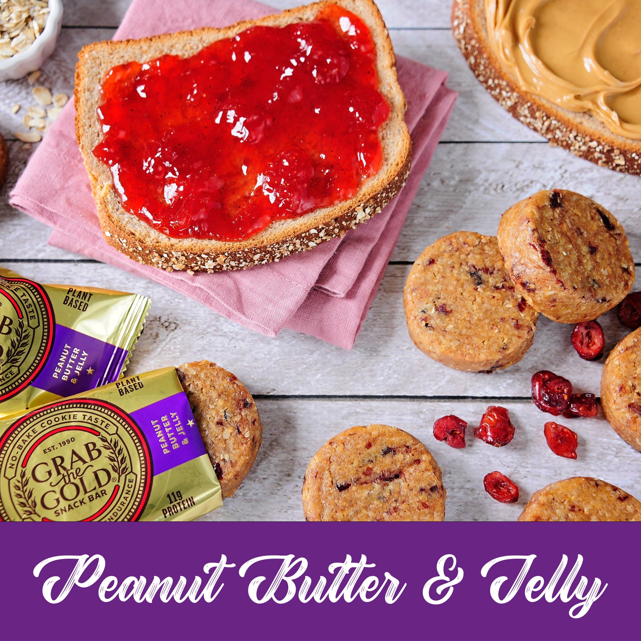 12 Snack Bars - Peanut Butter & Jelly